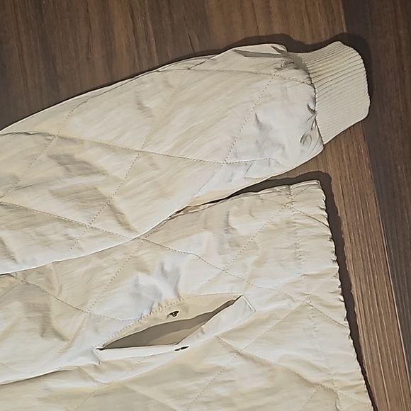 Nine West Quilted Bomber Jacket, Sand Dune, Size L - Picture 4 of 8